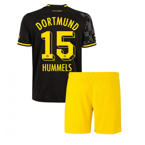 Fotbalové Dres Borussia Dortmund Mats Hummels #15 Dětské Venkovní 2022-23 Krátký Rukáv (+ trenýrky)